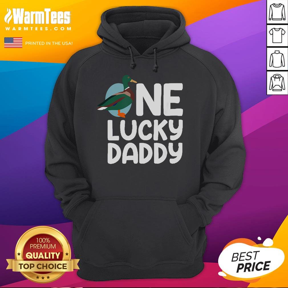 Funny One Lucky Dad Duck Dad Father T-Shirt - Image 2