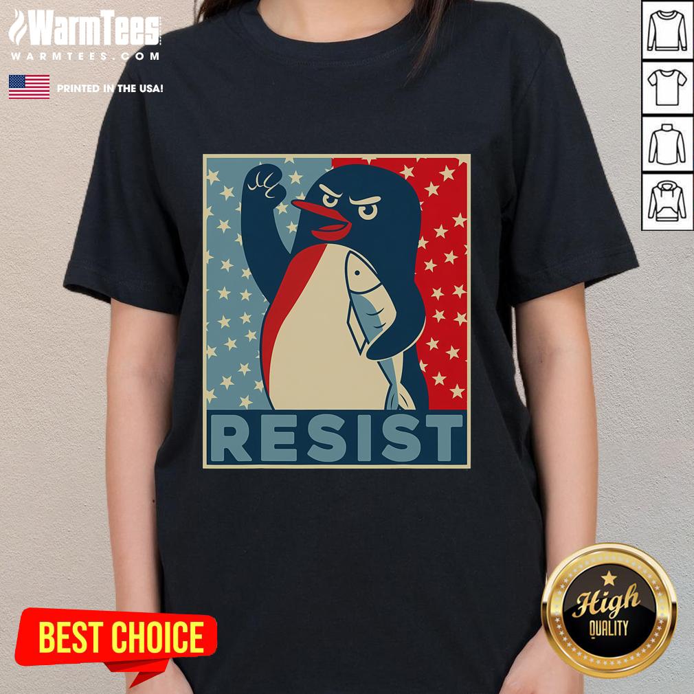 Hot Penguin Resist Penguins Protest Against Tariffs T-Shirt - Image 3