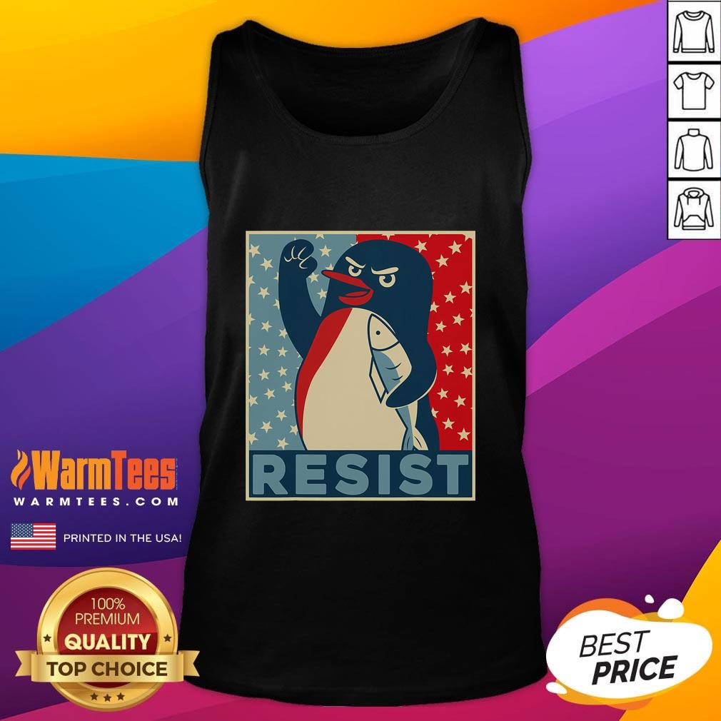 Hot Penguin Resist Penguins Protest Against Tariffs T-Shirt - Image 4