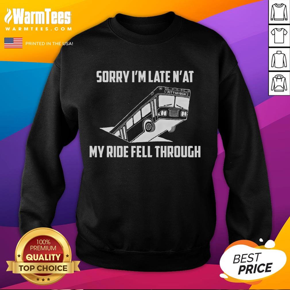 Funny Pittsburgh Bus In Sinkhole In Downtown T-Shirt - Image 5