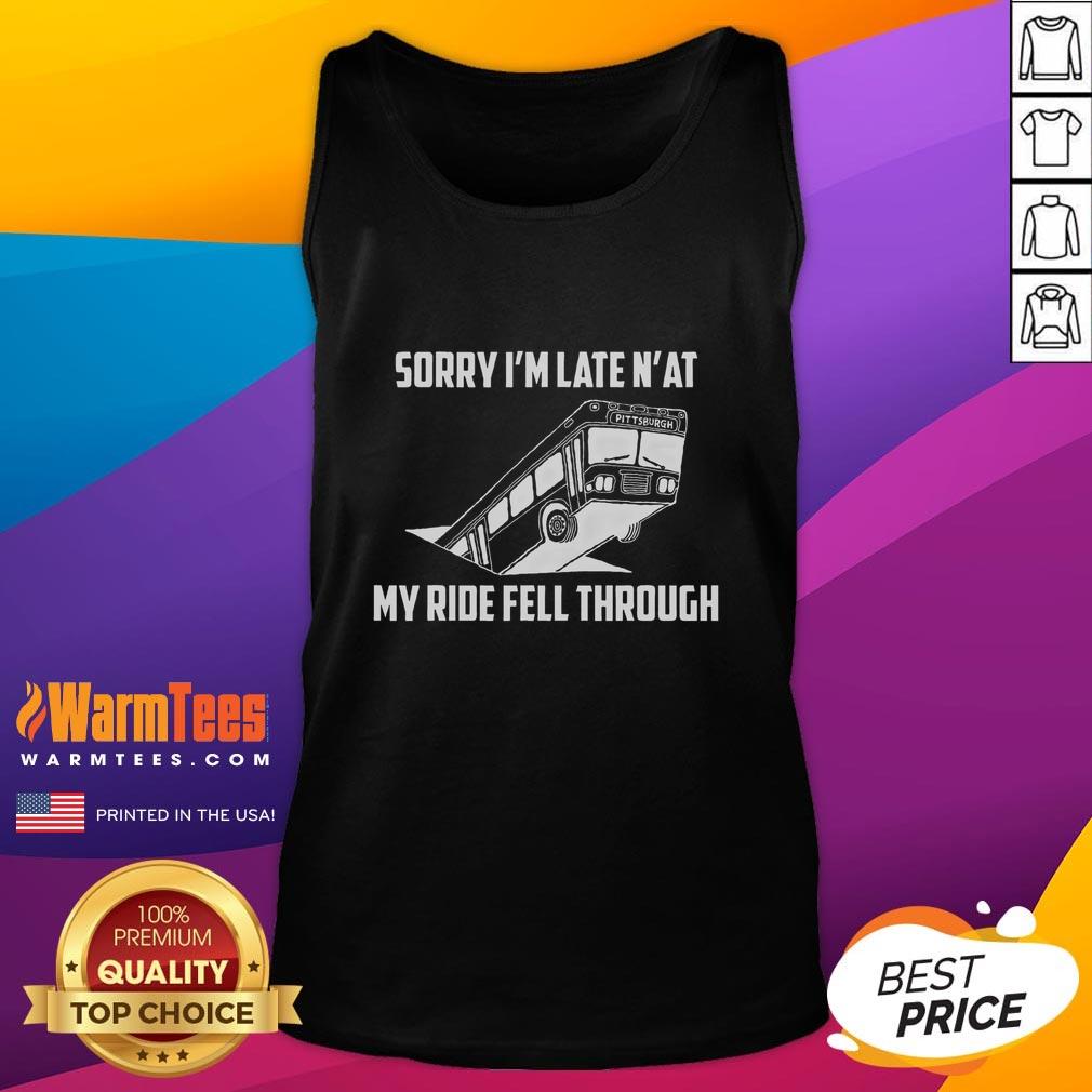 Funny Pittsburgh Bus In Sinkhole In Downtown T-Shirt - Image 4