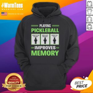 Alternative view of Funny Playing Pickleball Improves Memory T-Shirt