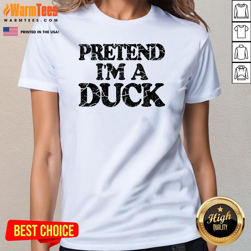 Funny Pretend I'm A Duck Diy Easy Halloween Costume T-Shirt - Image 2