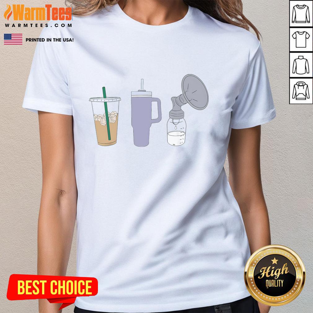 Funny Pumping Mama Trio Breast Feeding Postpartum Nursing T-Shirt - Image 3
