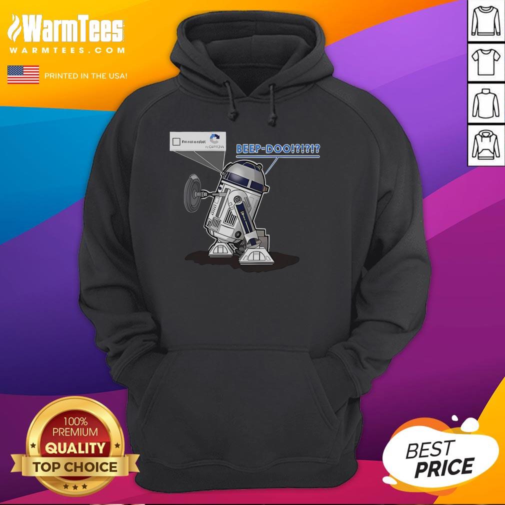 Funny R2D2 Captcha Beep-Doo Star Wars T-Shirt - Image 2