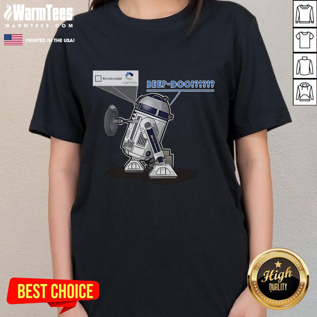 Funny R2D2 Captcha Beep-Doo Star Wars T-Shirt - Image 3