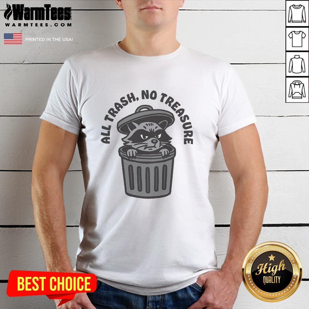 Funny Raccoon All Trash No Treasure T-Shirt