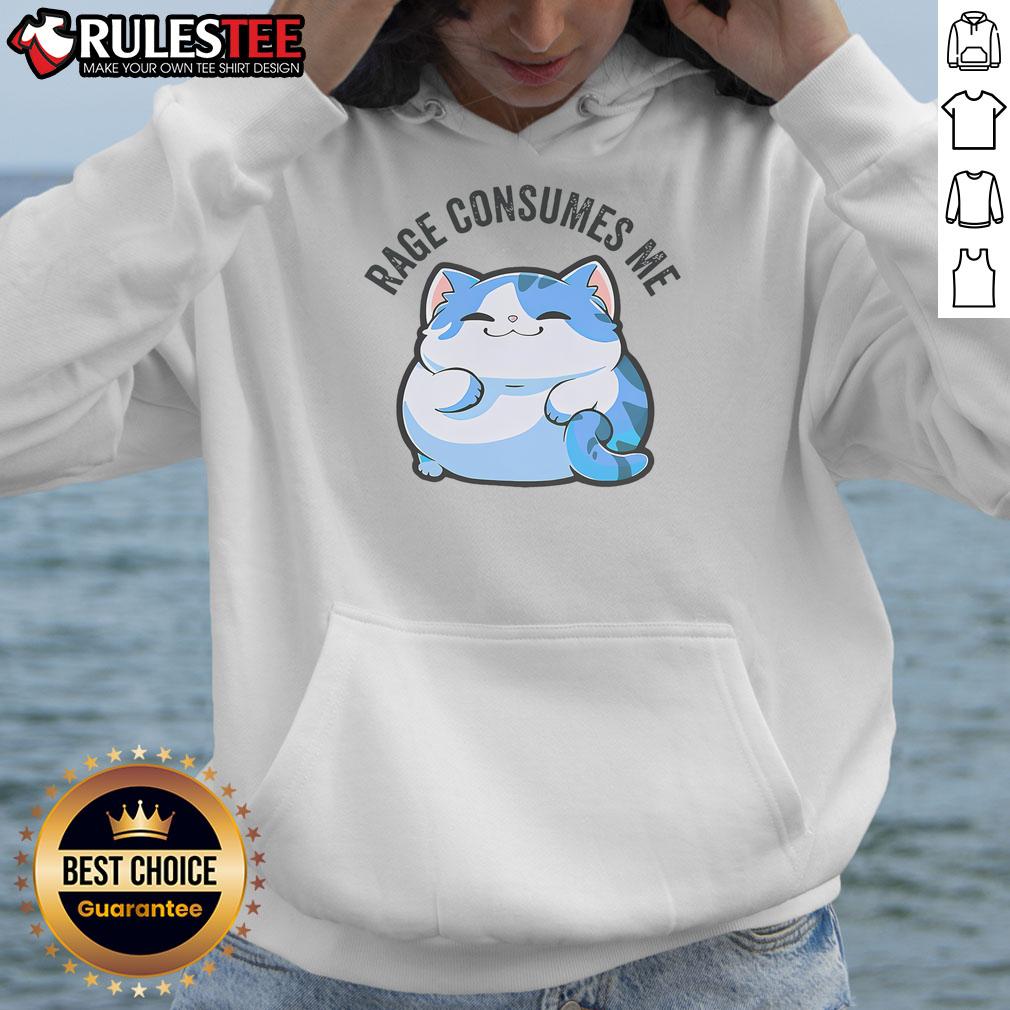 Funny Rage Consumes Me Cat Fat T-Shirt - Image 2