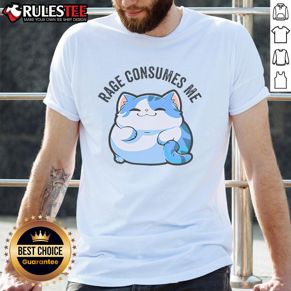 Funny Rage Consumes Me Cat Fat T-Shirt