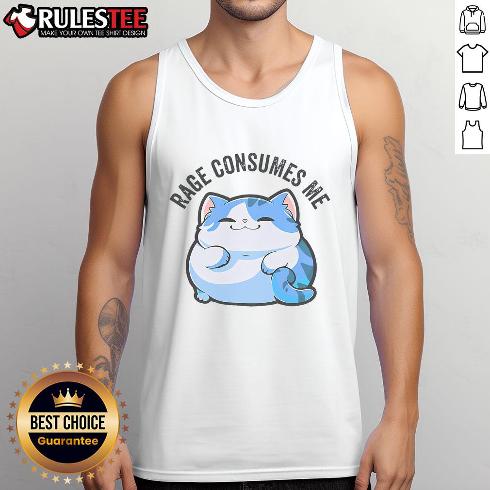 Funny Rage Consumes Me Cat Fat T-Shirt - Image 4
