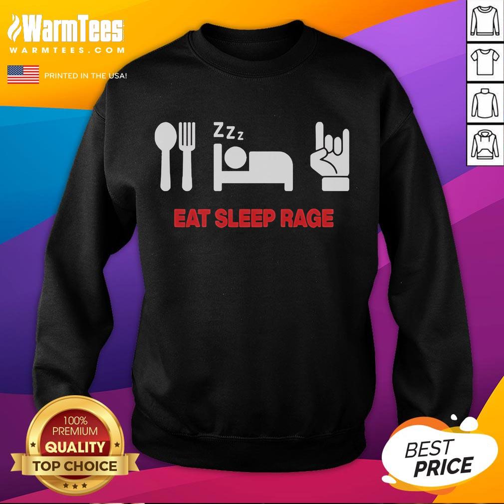 Funny Ray Volpe Eat Sleep Rage T-Shirt - Image 5