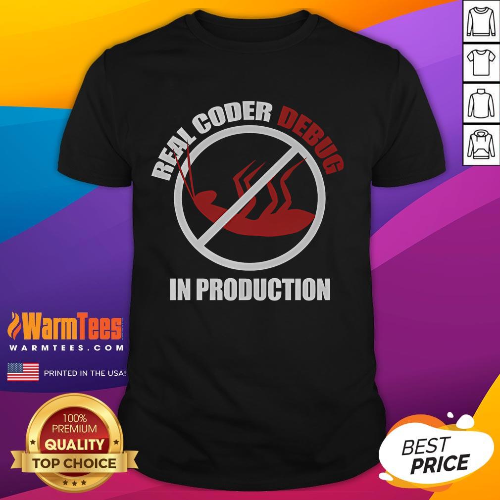 Funny Real Coder Debug In Production T-Shirt