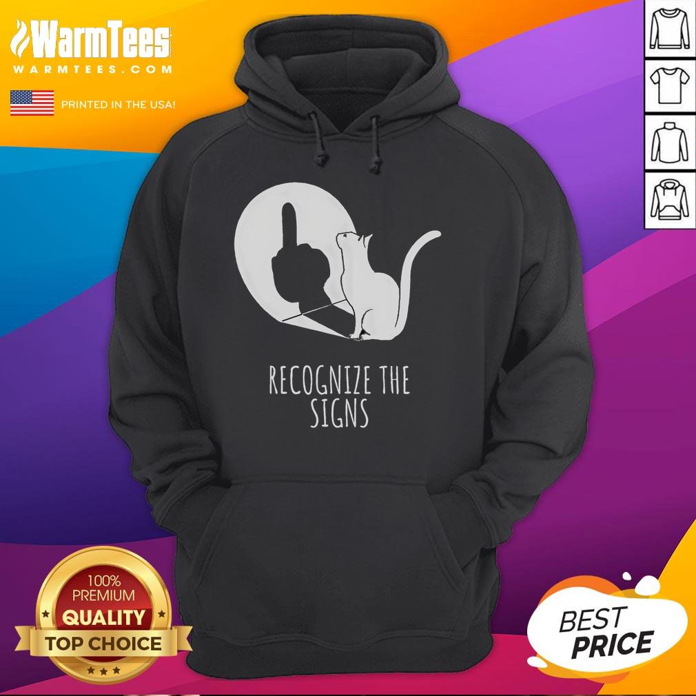 Funny Recognize The Signs Cat Shadow T-Shirt - Image 2