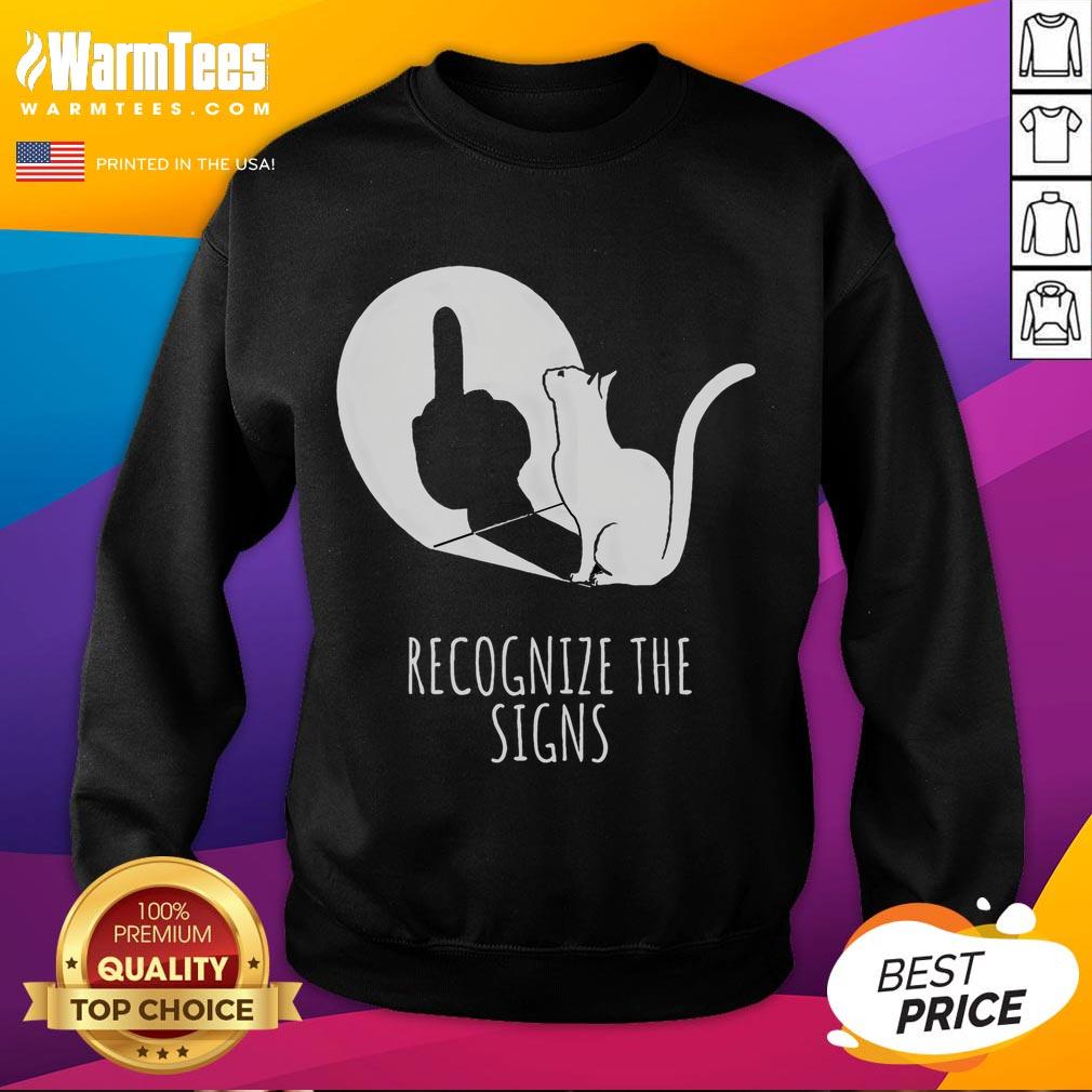 Funny Recognize The Signs Cat Shadow T-Shirt - Image 5