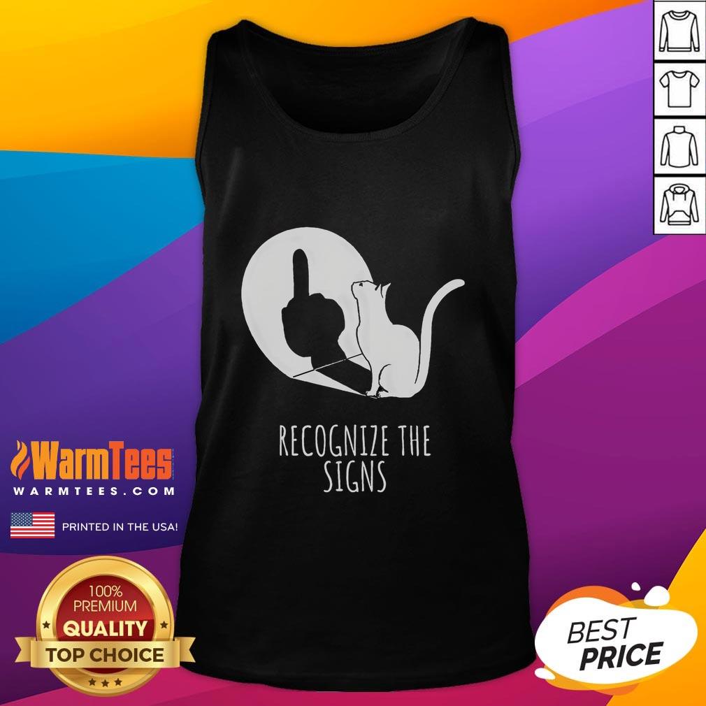Funny Recognize The Signs Cat Shadow T-Shirt - Image 4