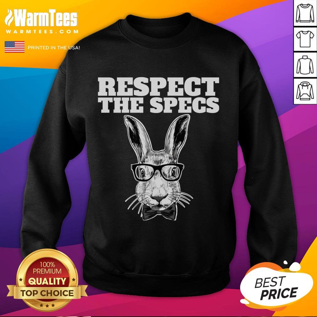 Funny Respect The Specs Bunny With Glasses T-Shirt - Image 5