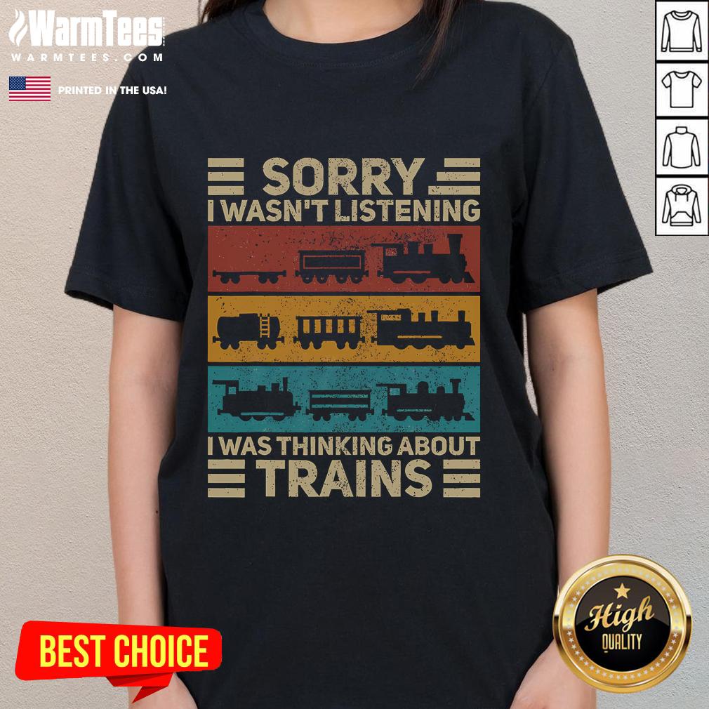 Funny Retro Wagon Train Lover Model Railroad Conductor Train T-Shirt - Image 3