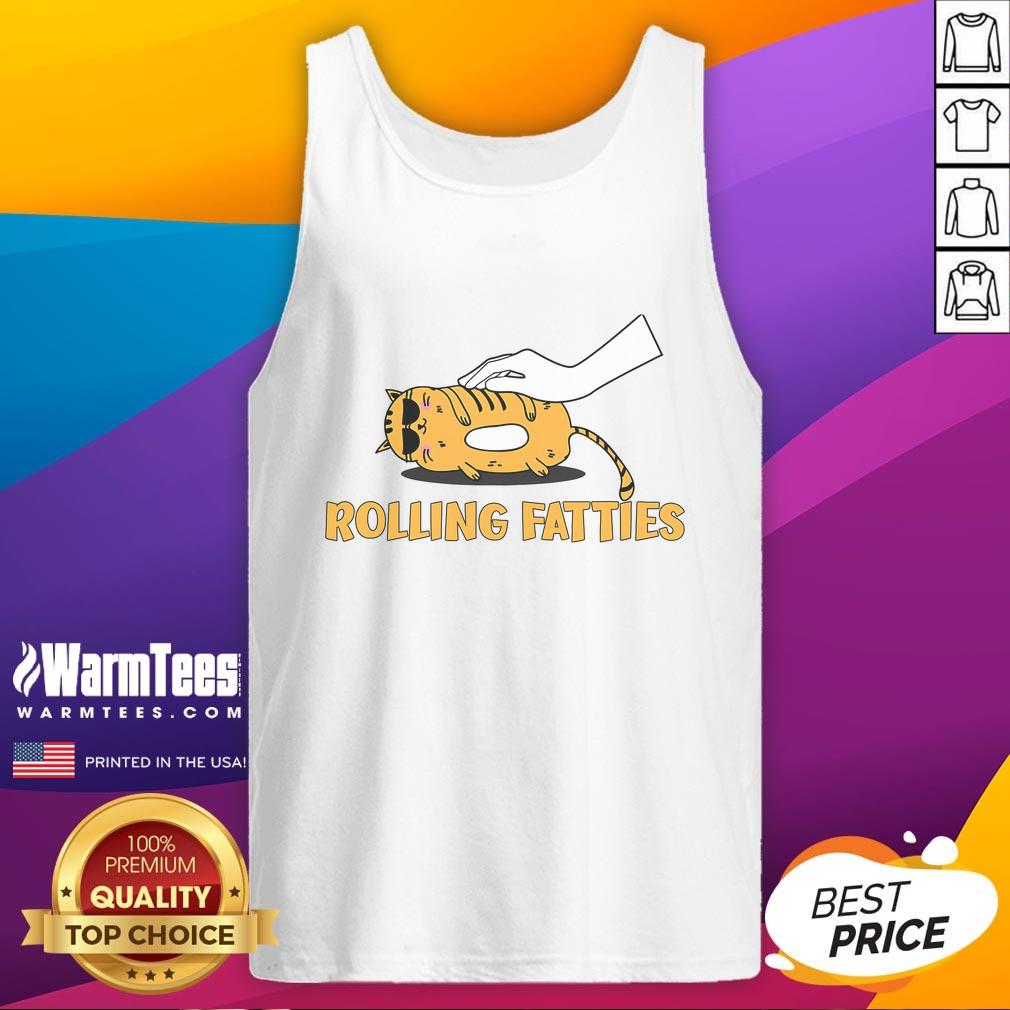 Funny Rolling Fatties Cat Kitty Animal Pet Lovers T-Shirt - Image 4