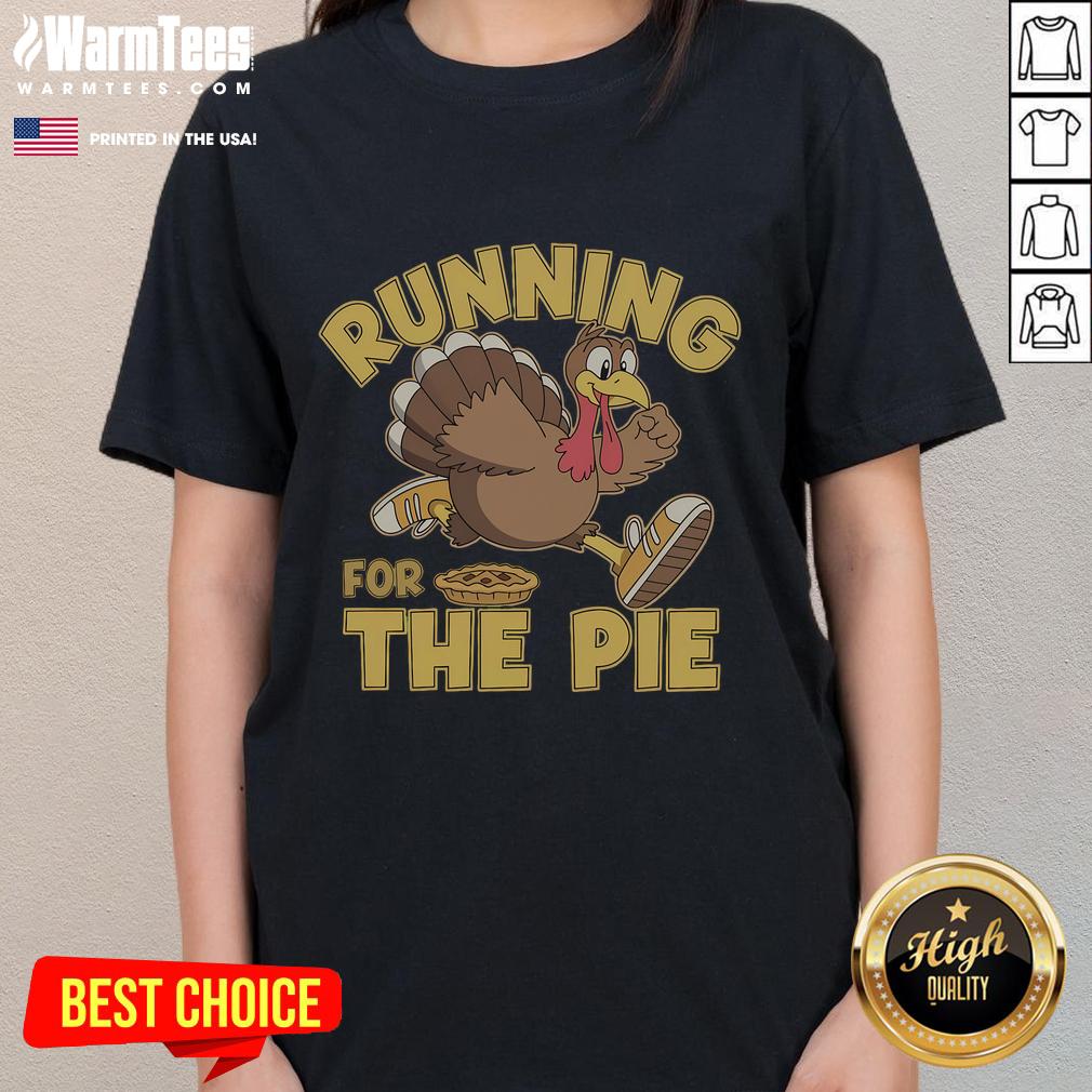 Funny Running For The Pie Turkey Thanksgiving Race Day T-Shirt - Image 3