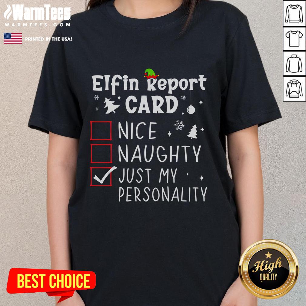 Funny Sayings N Christmas Nice Naughty Xmas List T-Shirt - Image 3