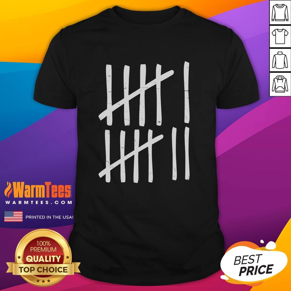 Funny Six Seven 67 Meme Tally Marks 6-7 Numbers T-Shirt