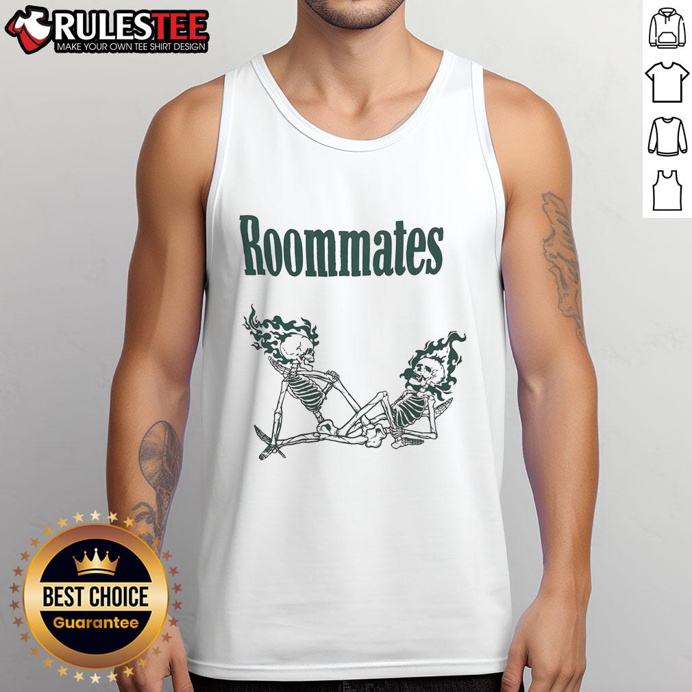 Funny Skeleton Lesbian Roommates T-Shirt - Image 4