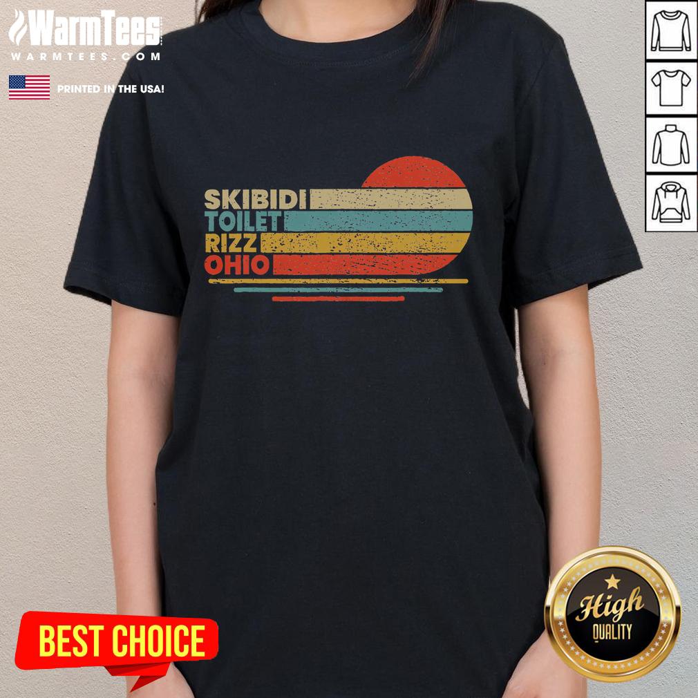 Funny Skibidi Toilet Rizz Ohio Vintage T-Shirt - Image 3