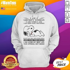 Alternative view of Funny Snoopy I Am A Grumpy Woman I Am Who I Am I Have Anger Issues Thin Patience T-Shirt