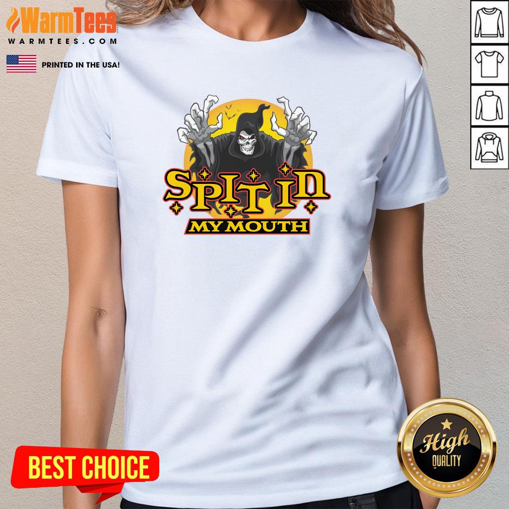 Funny Spit In My Mouth Skeleton T-Shirt - Image 2