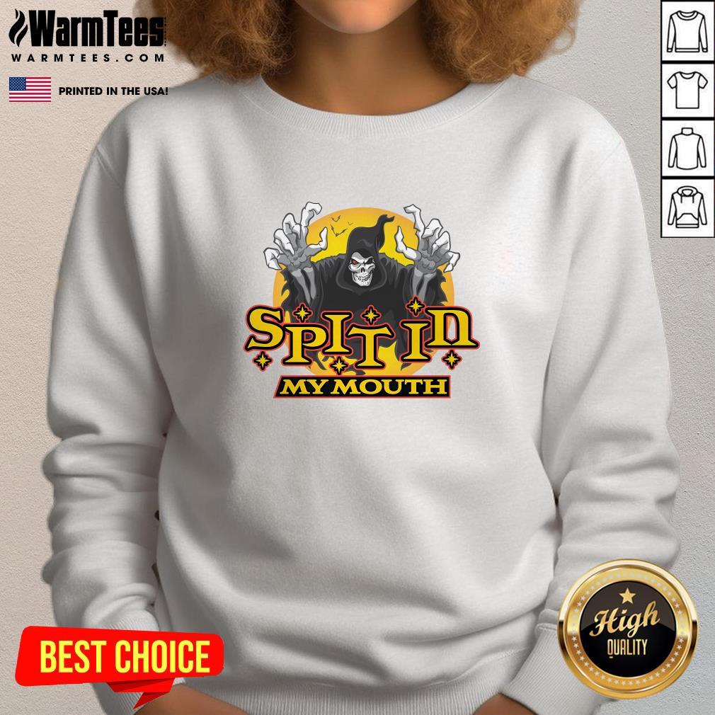 Funny Spit In My Mouth Skeleton T-Shirt - Image 4