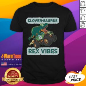 Funny St Patricks Day Irishamerican Tradition Shamrock Dinosaur T-Shirt