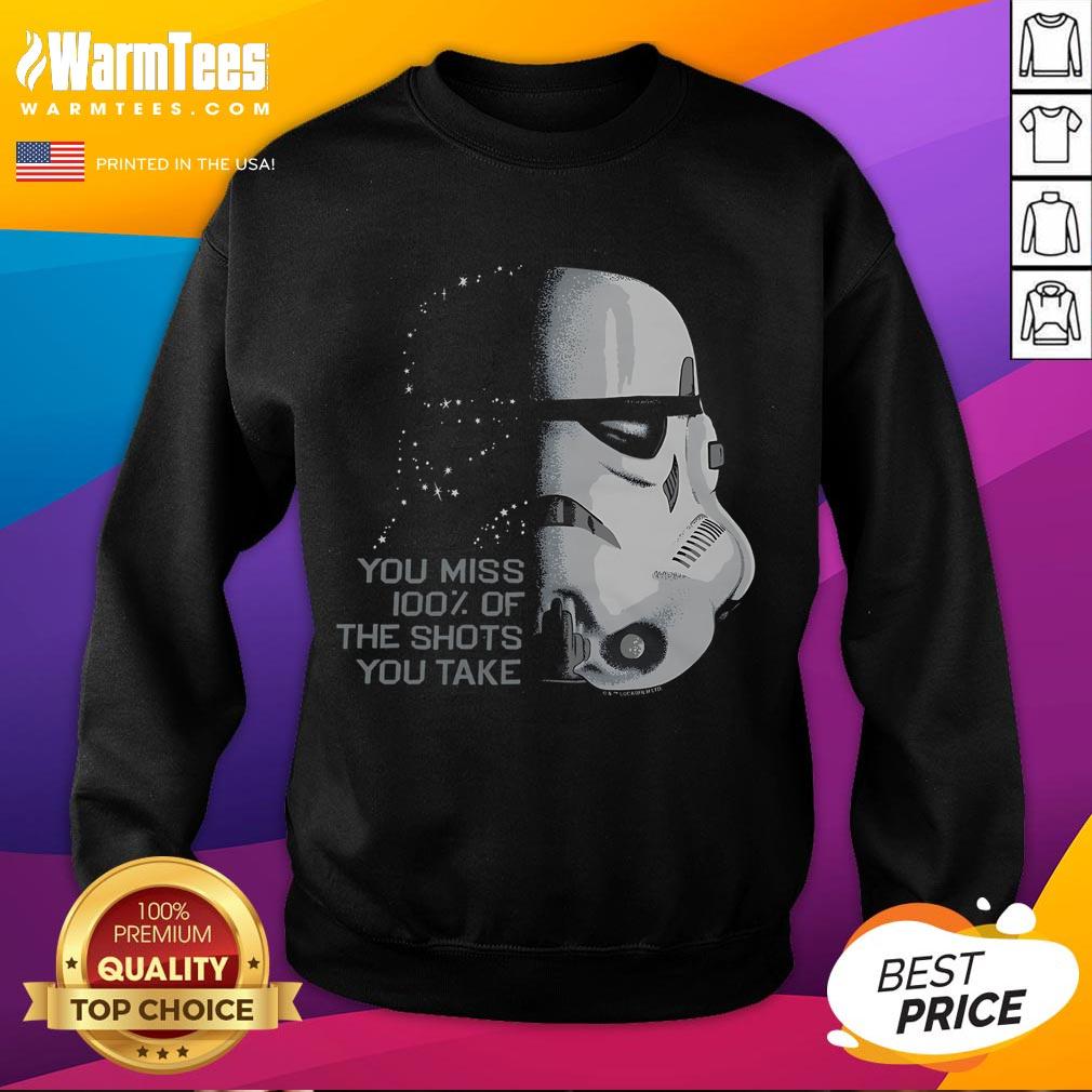 Funny Star Wars Stormtrooper You Miss 100% Of The Shots You Take T-Shirt - Image 5