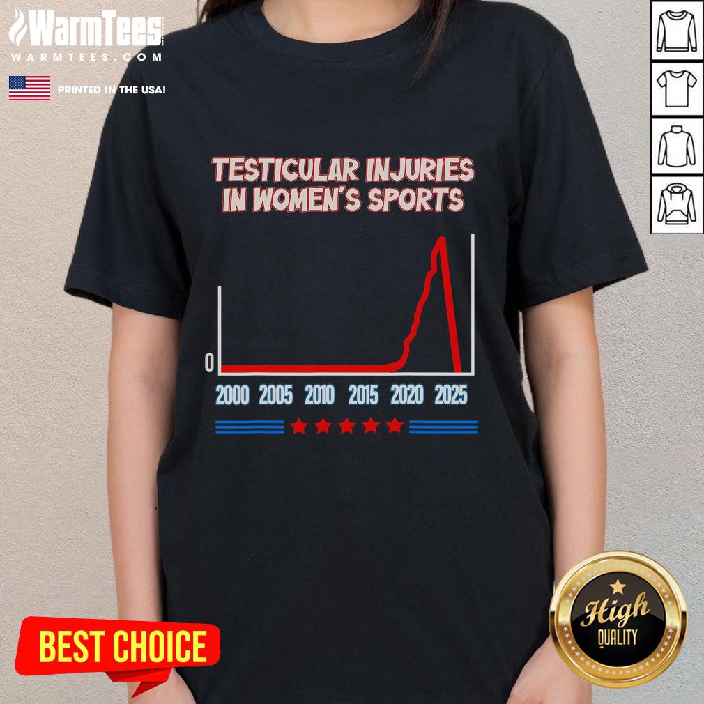 Funny Testicular Injuries In Women's Sports Saying T-Shirt - Image 3
