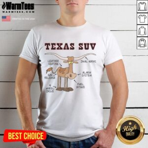 Funny Texas TX SUV Joke Longhorn Cattle Cow T-Shirt