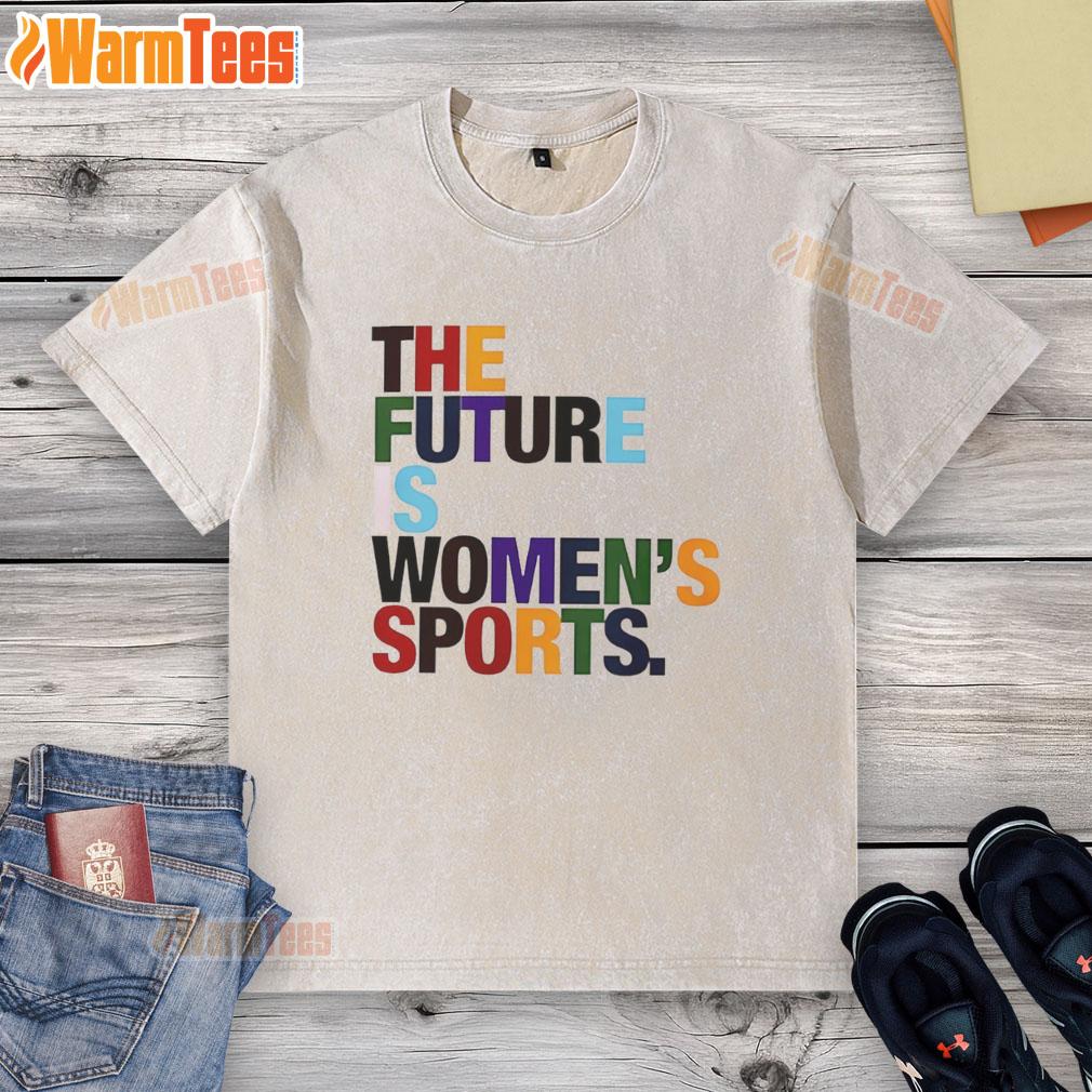 Funny The Future Is Women's Sports Rainbow Graphic T-Shirt - Image 6