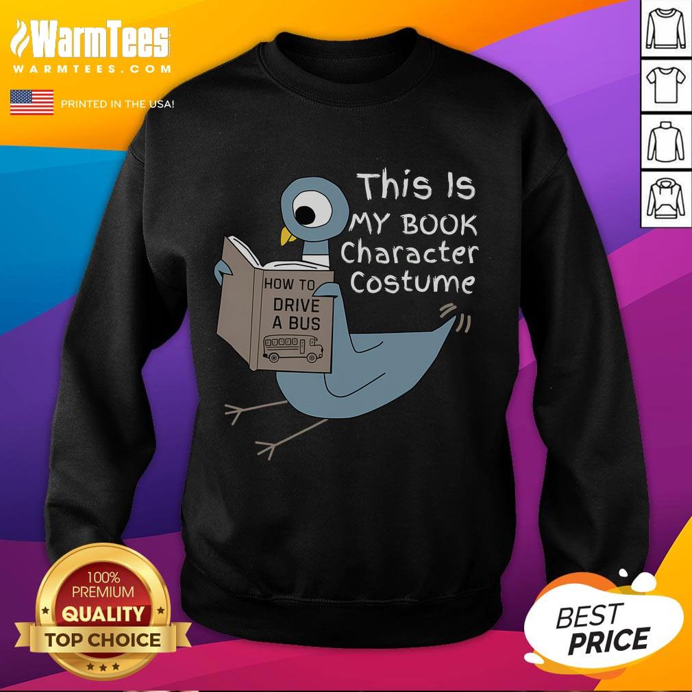 Funny This Is My Book Character Costume Pigeon Kids Reading T-Shirt - Image 5