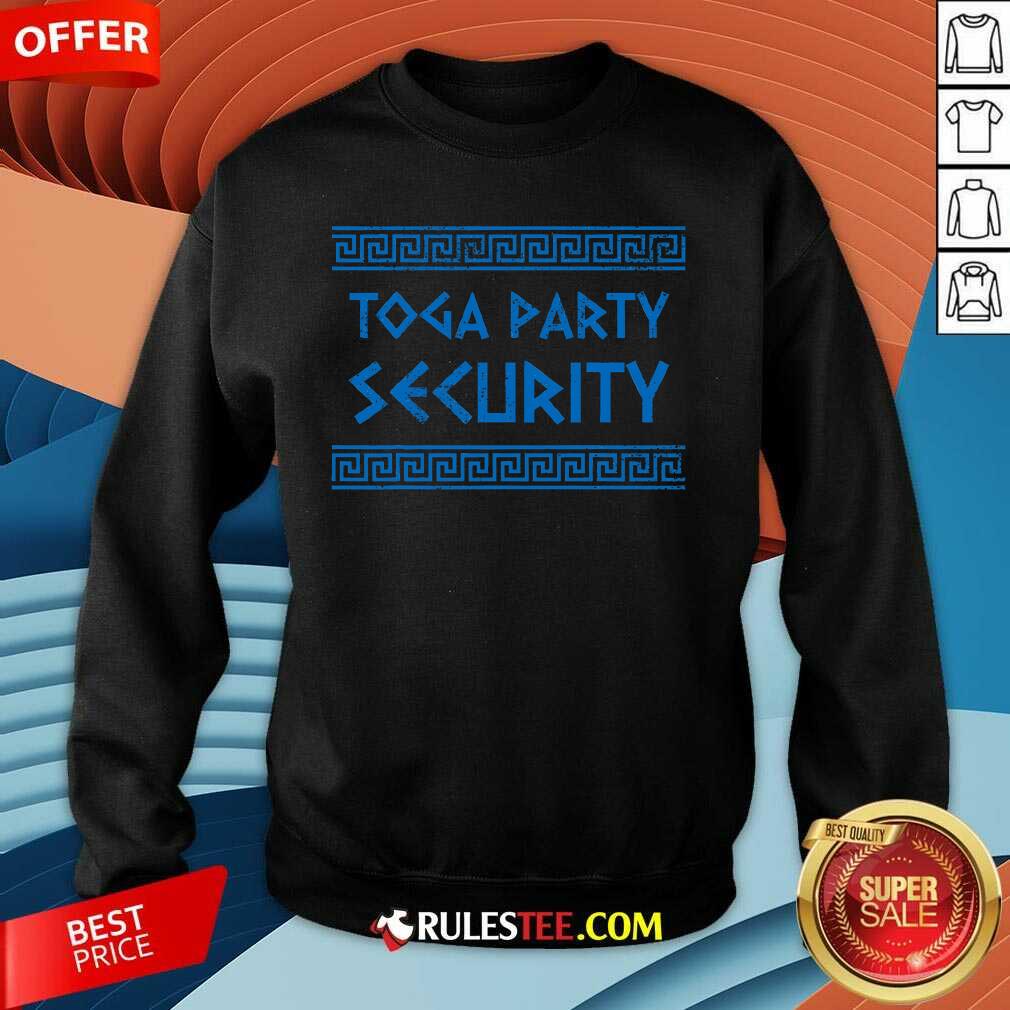 Funny Toga Party Security Ancient Greek Party Costume T-Shirt - Image 3