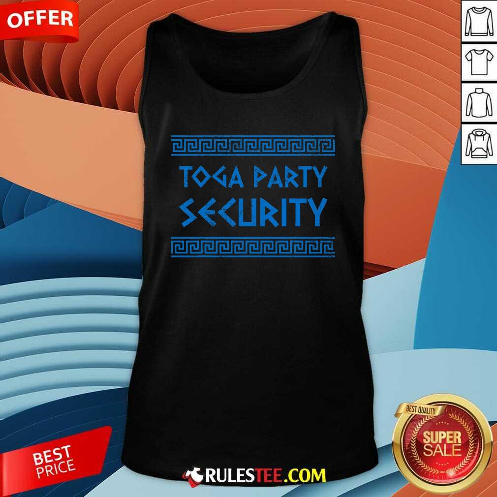 Funny Toga Party Security Ancient Greek Party Costume T-Shirt - Image 5