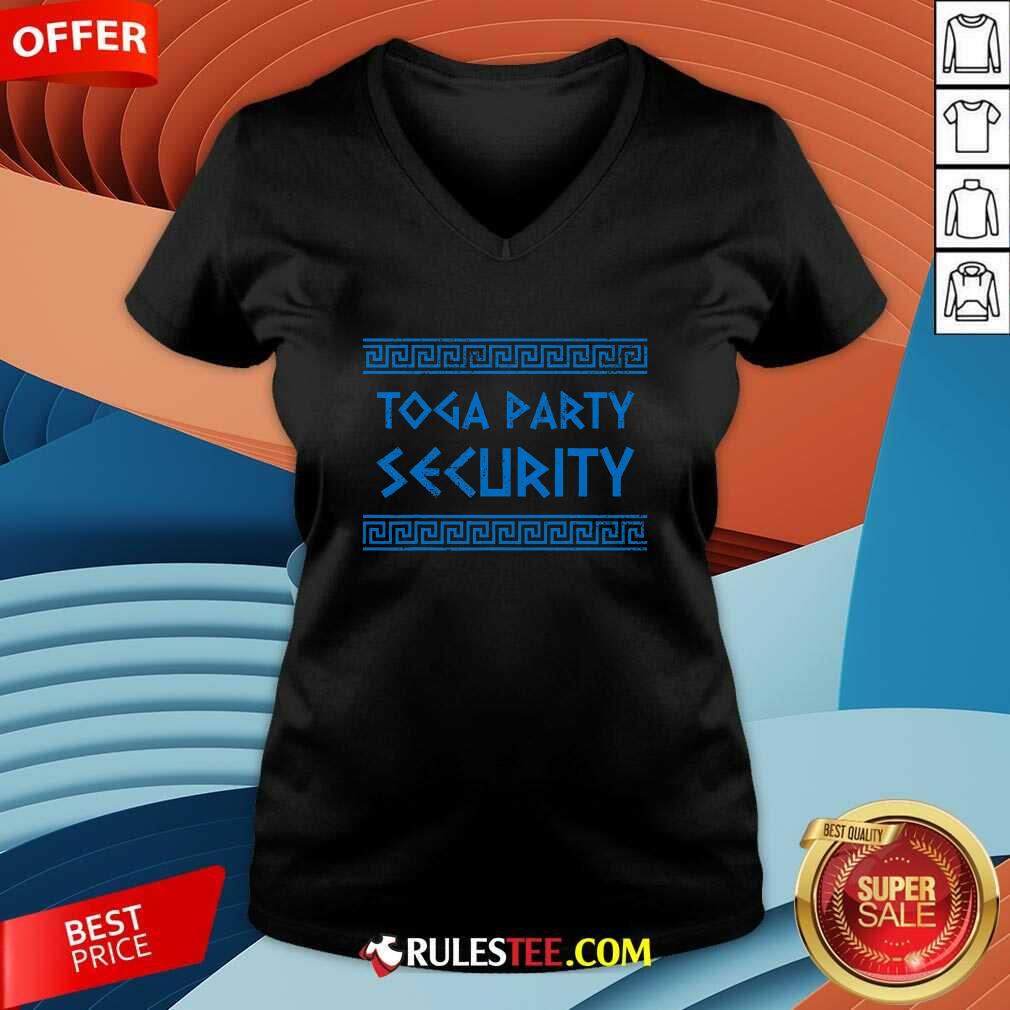 Funny Toga Party Security Ancient Greek Party Costume T-Shirt - Image 4