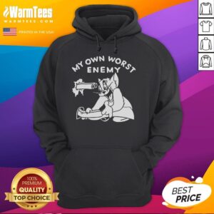 Alternative view of Funny Tom Cat My Own Worst Enemy T-Shirt