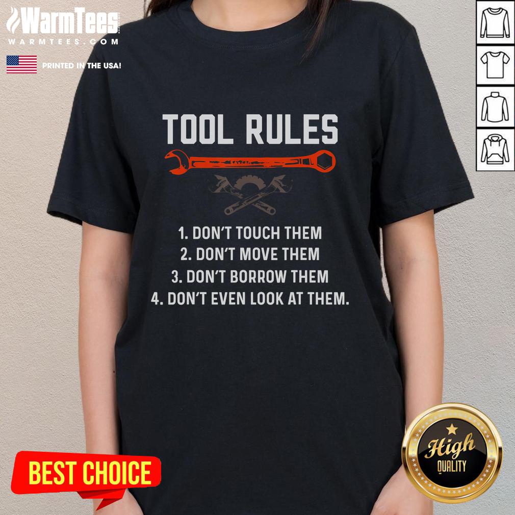 Funny Tool Rules Meme Mechanic Auto Repair T-Shirt - Image 3