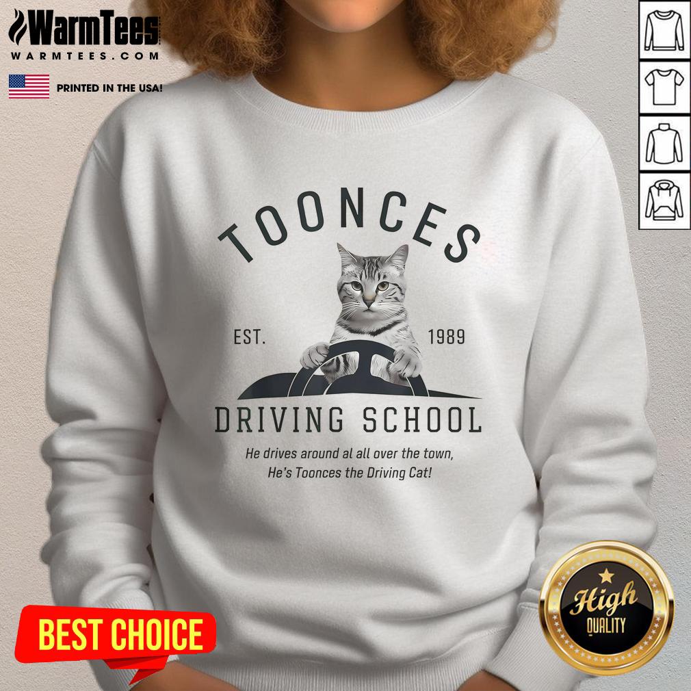 Funny Toonces Driving School Cat Est 1989 T-Shirt - Image 5