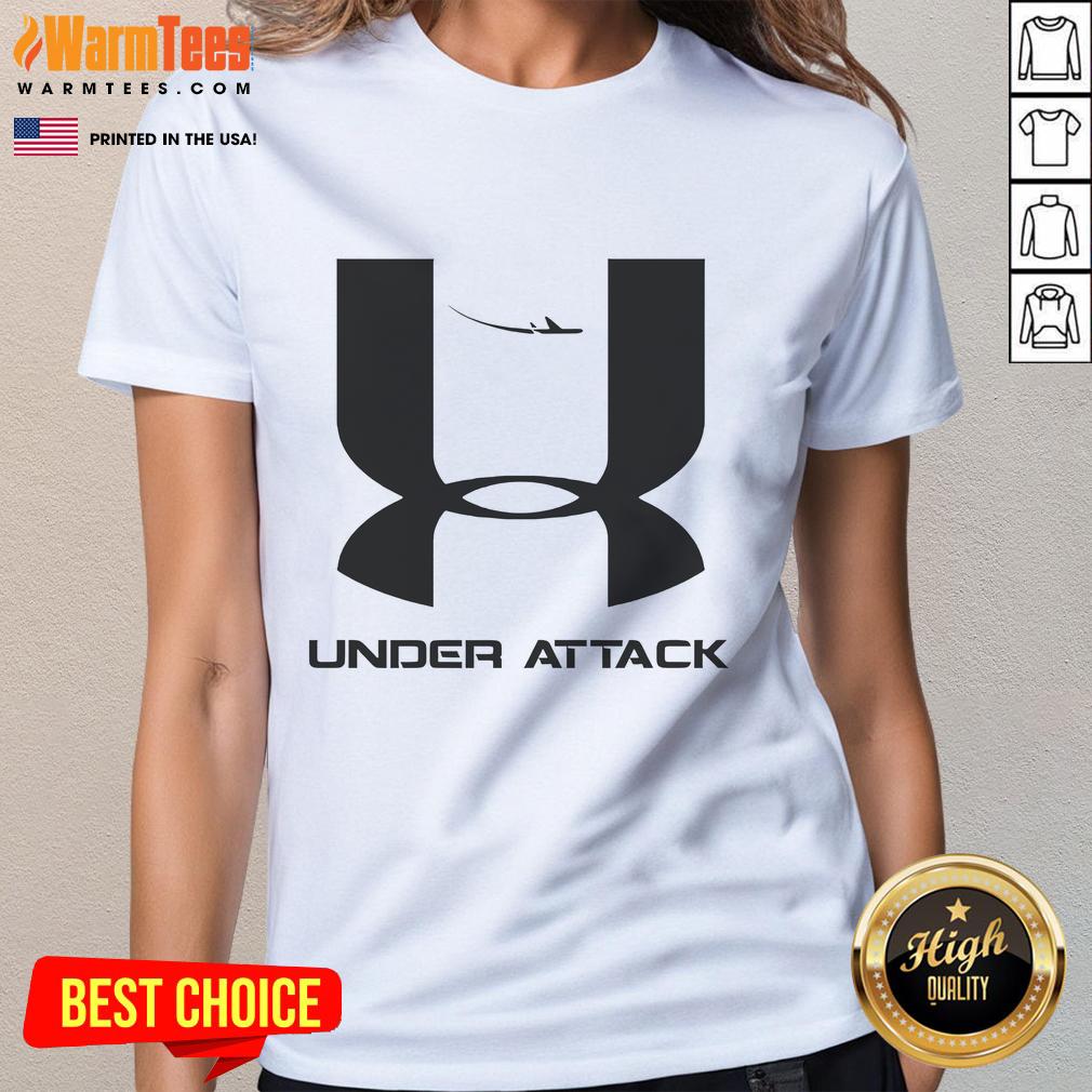 Funny Under Attack 911 Logo Parody T-Shirt - Image 3