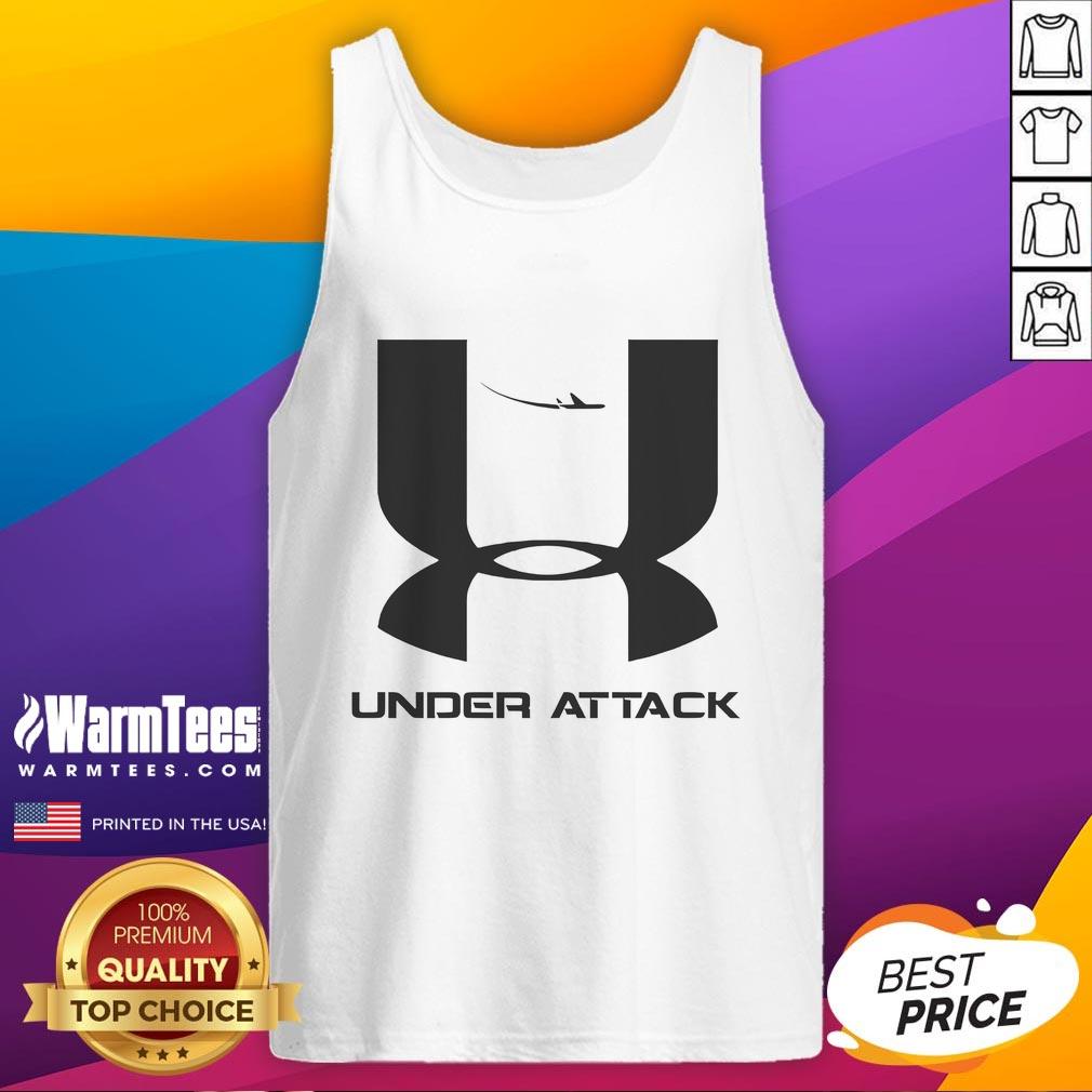 Funny Under Attack 911 Logo Parody T-Shirt - Image 4