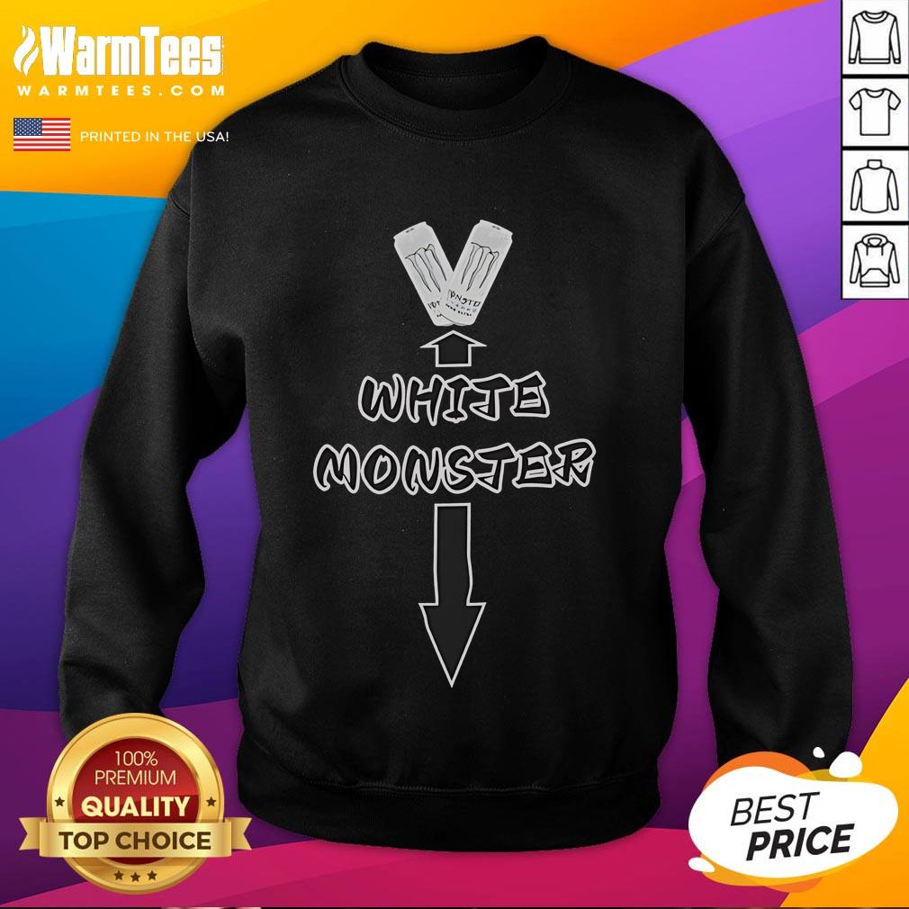 Funny White Monster Meme T-Shirt - Image 5