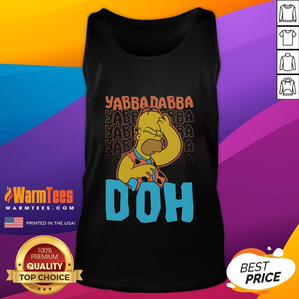 Funny Yabba Dabba D'oh Homer Stone Age T-Shirt - Image 4