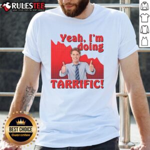 Funny Yeah I'm Doing Tarrific Crash Graph Sarcastic Thumbs Up T-Shirt