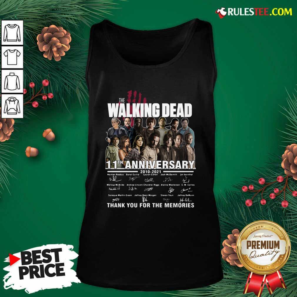 Good The Walking Dead 11th Anniversary 2010 2021 Thank You For The Memories Signatures Shirt - Image 4