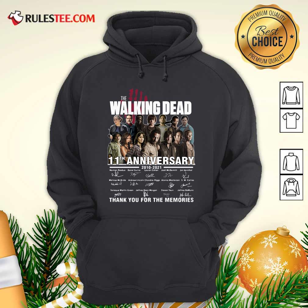 Good The Walking Dead 11th Anniversary 2010 2021 Thank You For The Memories Signatures Shirt - Image 2