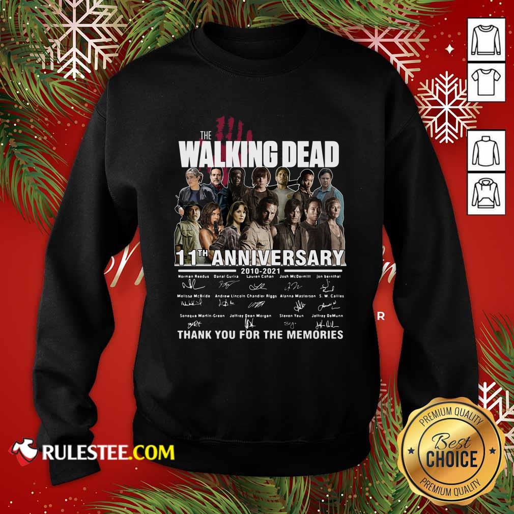 Good The Walking Dead 11th Anniversary 2010 2021 Thank You For The Memories Signatures Shirt - Image 5